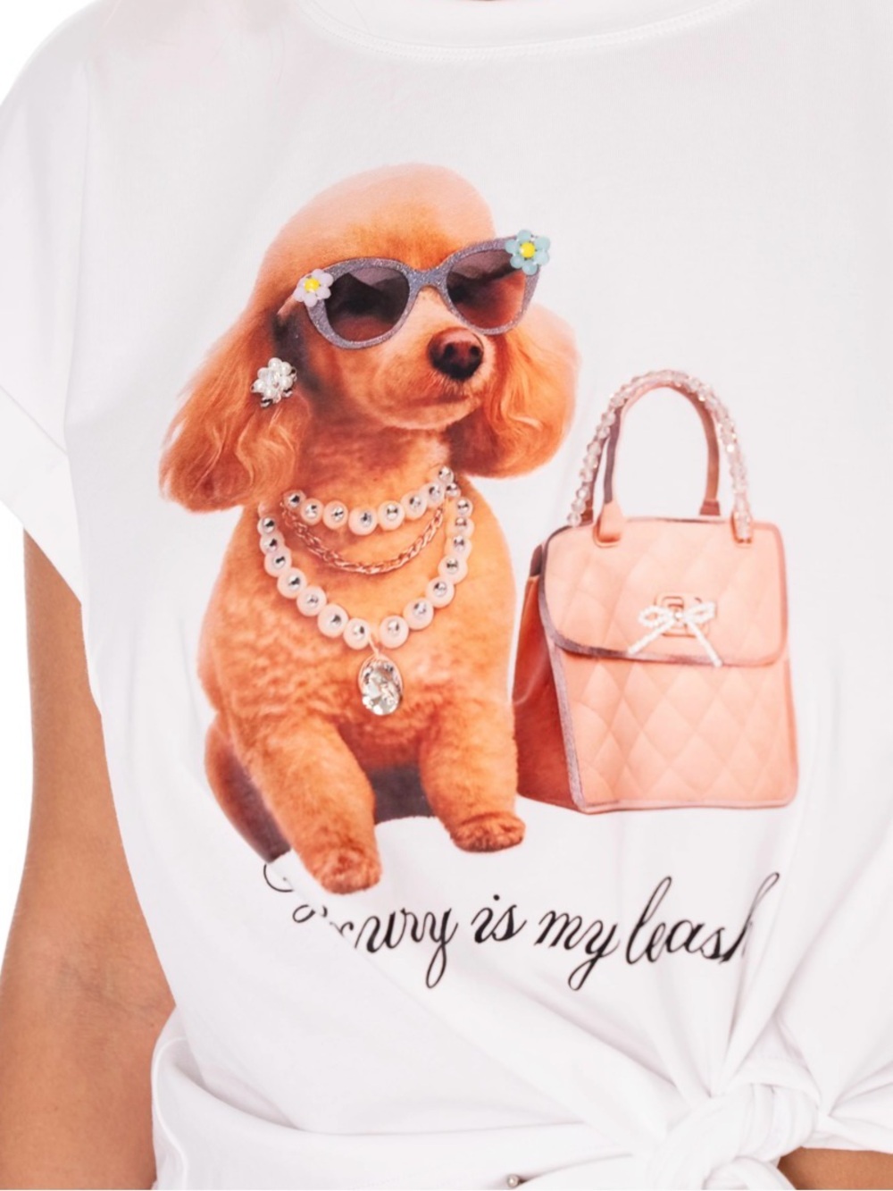 Luxury Is My Leash Embellished Graphic Tee | SM104 - Picture 3 of 4